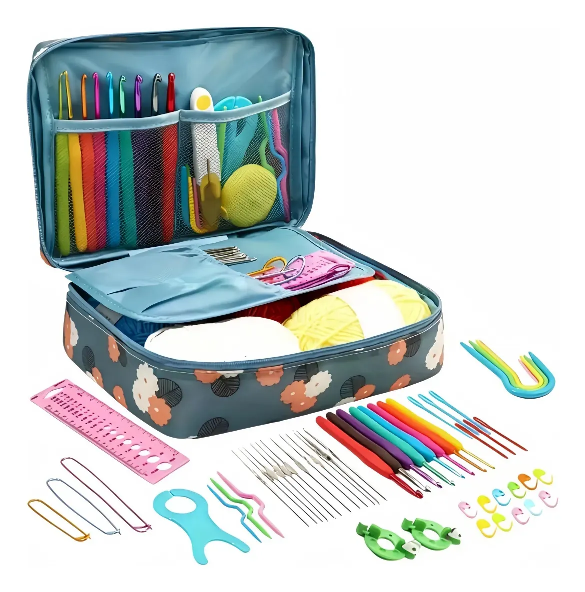 Set de croché de 59 piezas con estuche